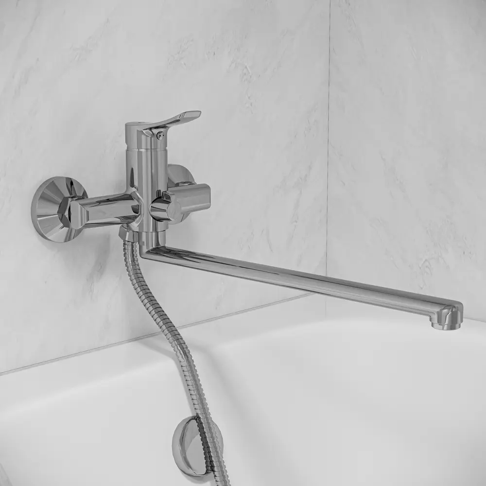 Смеситель для ванны IDDIS Shape с лейкой и шлангом 89424265 STLM-1582408 - Вид №4