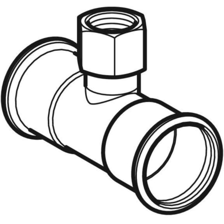 GEBERIT 21309 Тройник Geberit Mapress из углеродистой стали, с внутренней резьбой  - Вид №1