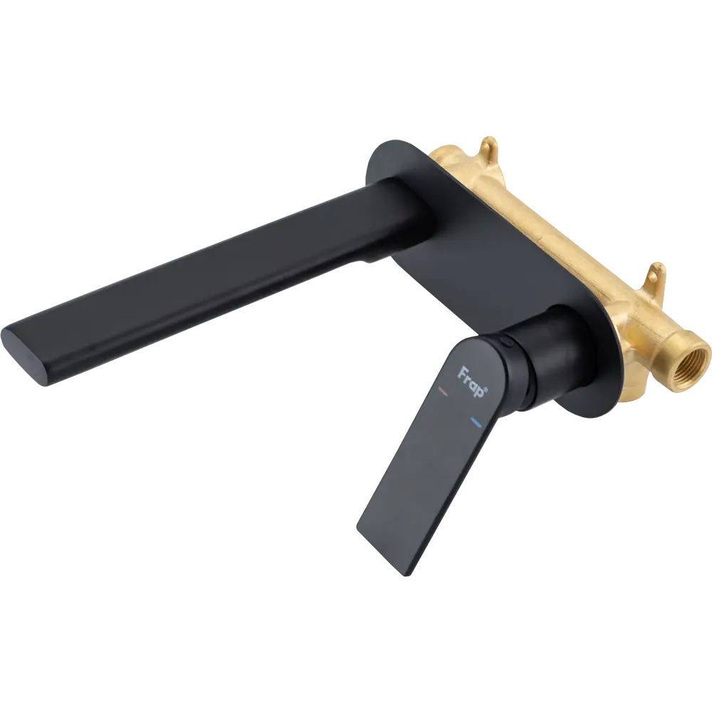 Смеситель FRAP Arne для раковины со скрытым монтажом в матовом черном цвете 89370462 STLM-1533292 - Вид №2
