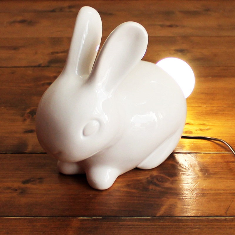 Лампа настольная белая 17х20 см Bunny SK BUNNYLAMP1 SUCK UK ЖИВОТНЫЕ, ЗАЯЦ 00-3880785 Белый  - Вид №1