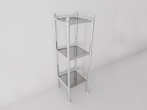 Напольный шкаф для ванной комнаты из металла