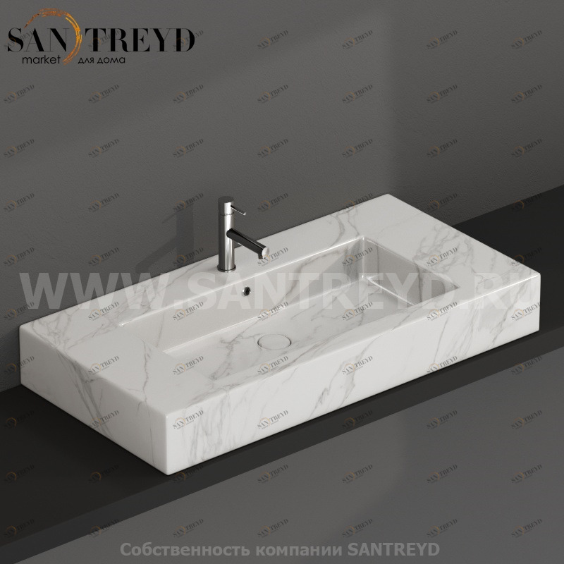 IN101AAC Подвесная раковина настенная прямоугольная Ceramica Globo  белая 