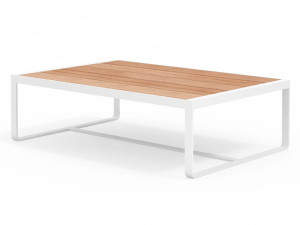 Низкий алюминиевый журнальный столик и iroko