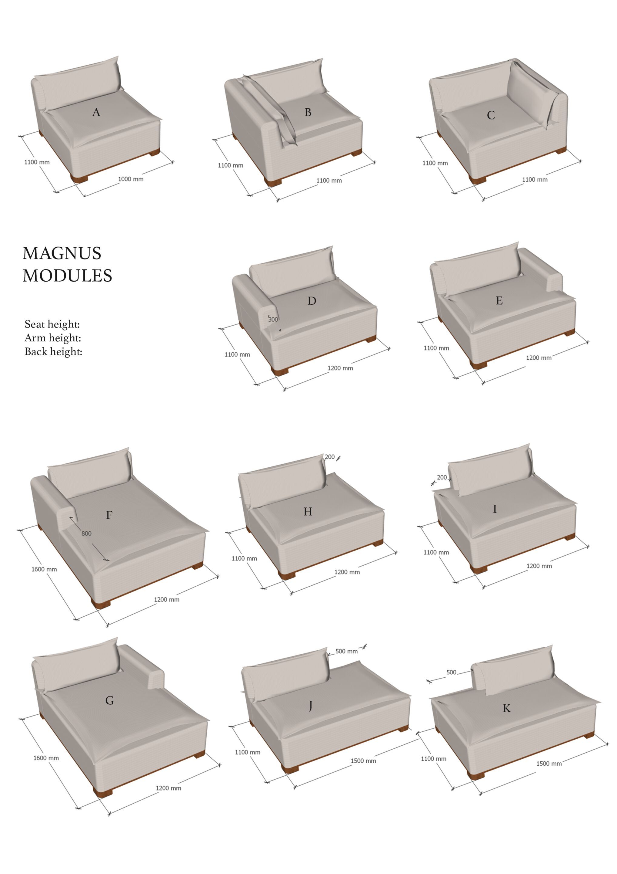 Модульный тканевый диван Collett & Victor Magnus ARCH-00043504 - Вид №4
