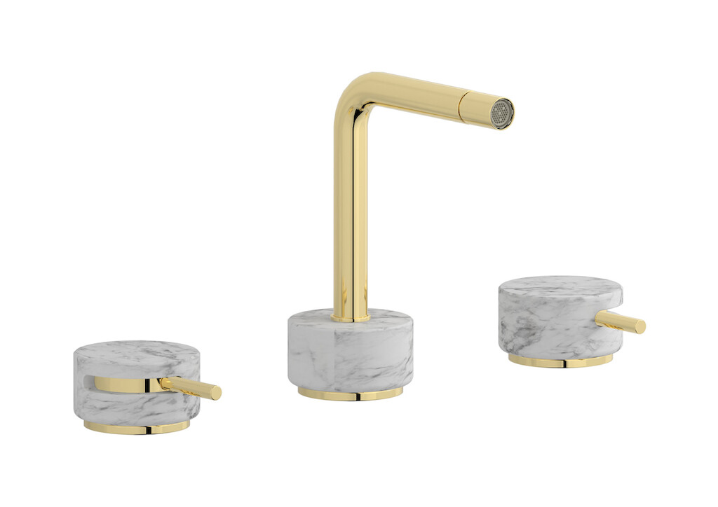 Смеситель для биде на 3 отверстия с донным клапаном WE ARE IB mm393ii_1 Pale Gold Marmo