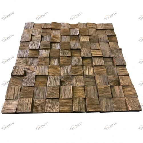 Мозаика и 3D панели из дерева Tarsi 3D 3d Колотый 1.0.13.1 Дуб Селект 3д (мозаика панели), рельефная (3Д (мозаика панели), Рельефная) 300х300 мм 1401100067