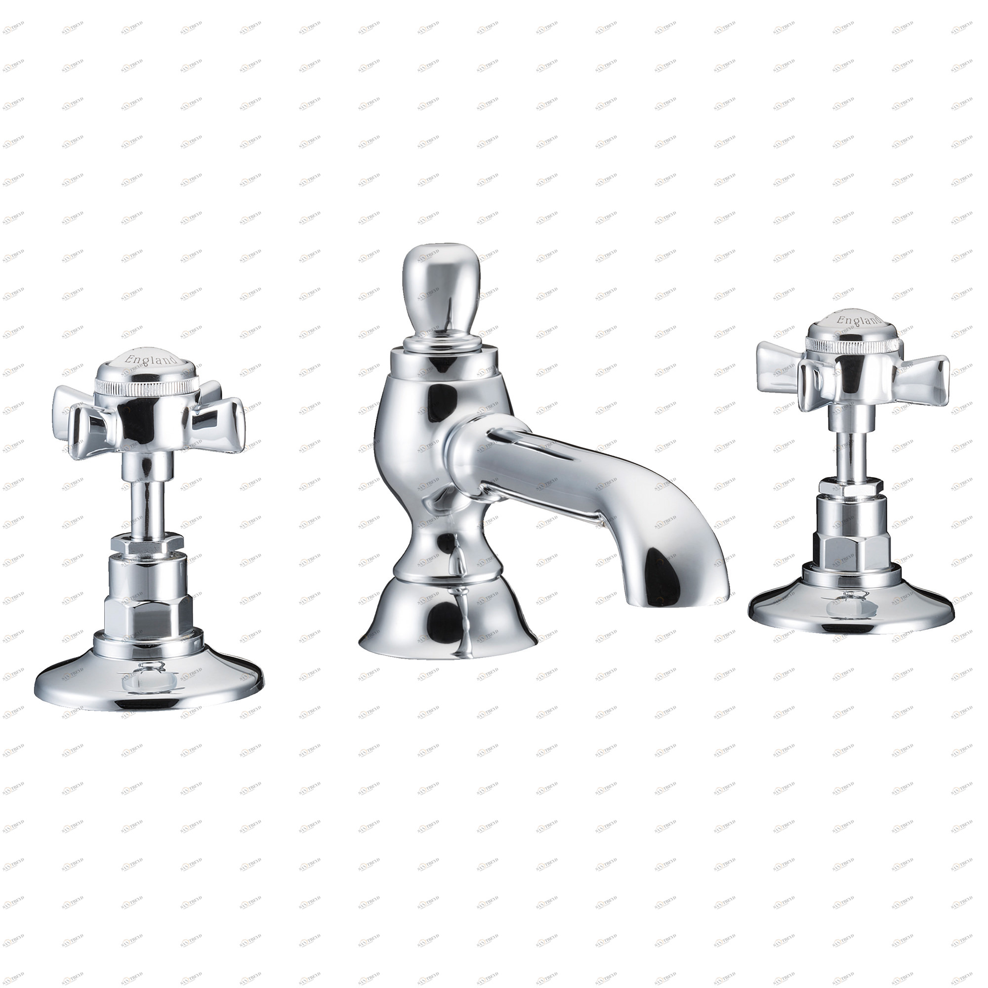 Traditional bathrooms АНГЛИЯ Смеситель для раковины на 3 отверстия ЛАНГЛИ Tb490.414.bn 