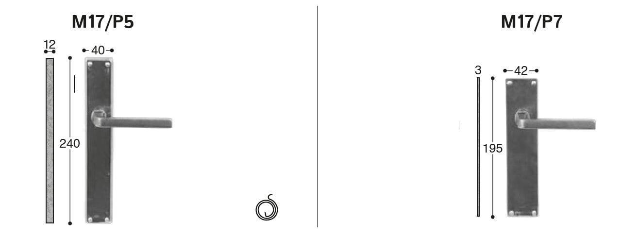 Латунная ручка на пластине GIARA ART DESIGN-BRONZE Mila ARCH-00094236 - Вид №1