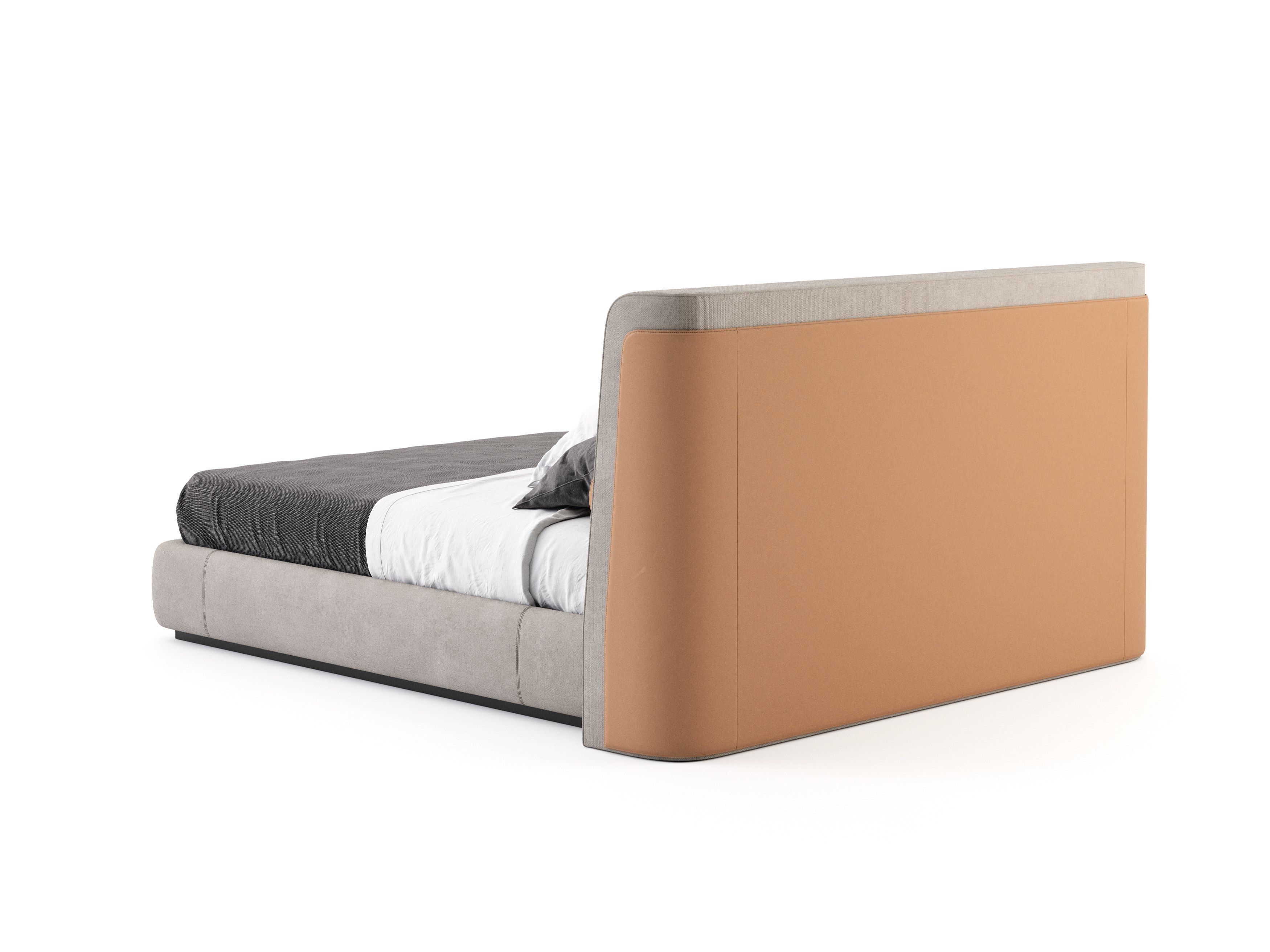 Двуспальная кровать из микрофибры с мягким изголовьем Stylish Club His &amp ARCH-00099439 - Вид №2