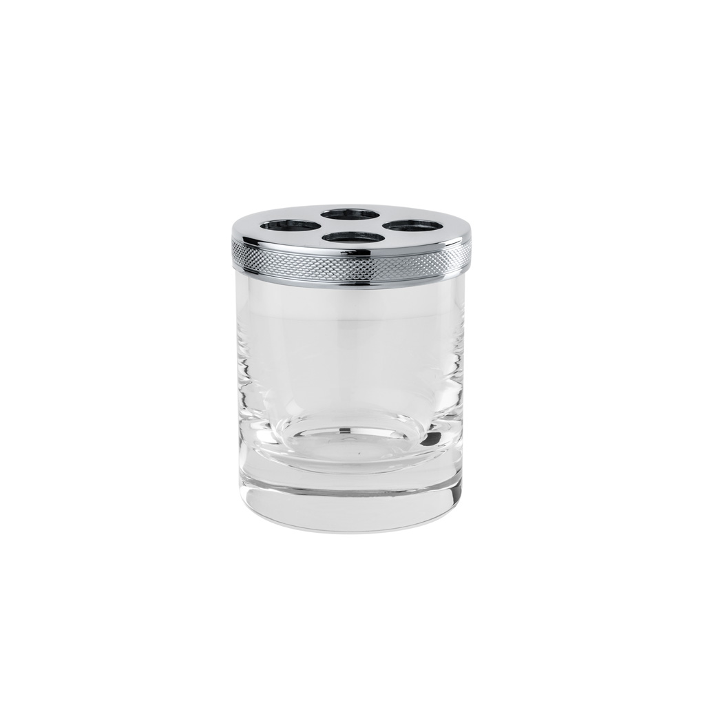 FS06C-620 FS06C-620 Стакан для зубной щетки ДОЛОТОЧНЫЙ КРИСТАЛЛИЧЕСКИЙ Cristal & Bronze CRISTALLIN CISELÉ  - Вид №1