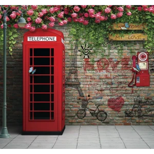 Фотообои «Телефонная будка» 3D флизелиновые 300х270 см L12-976