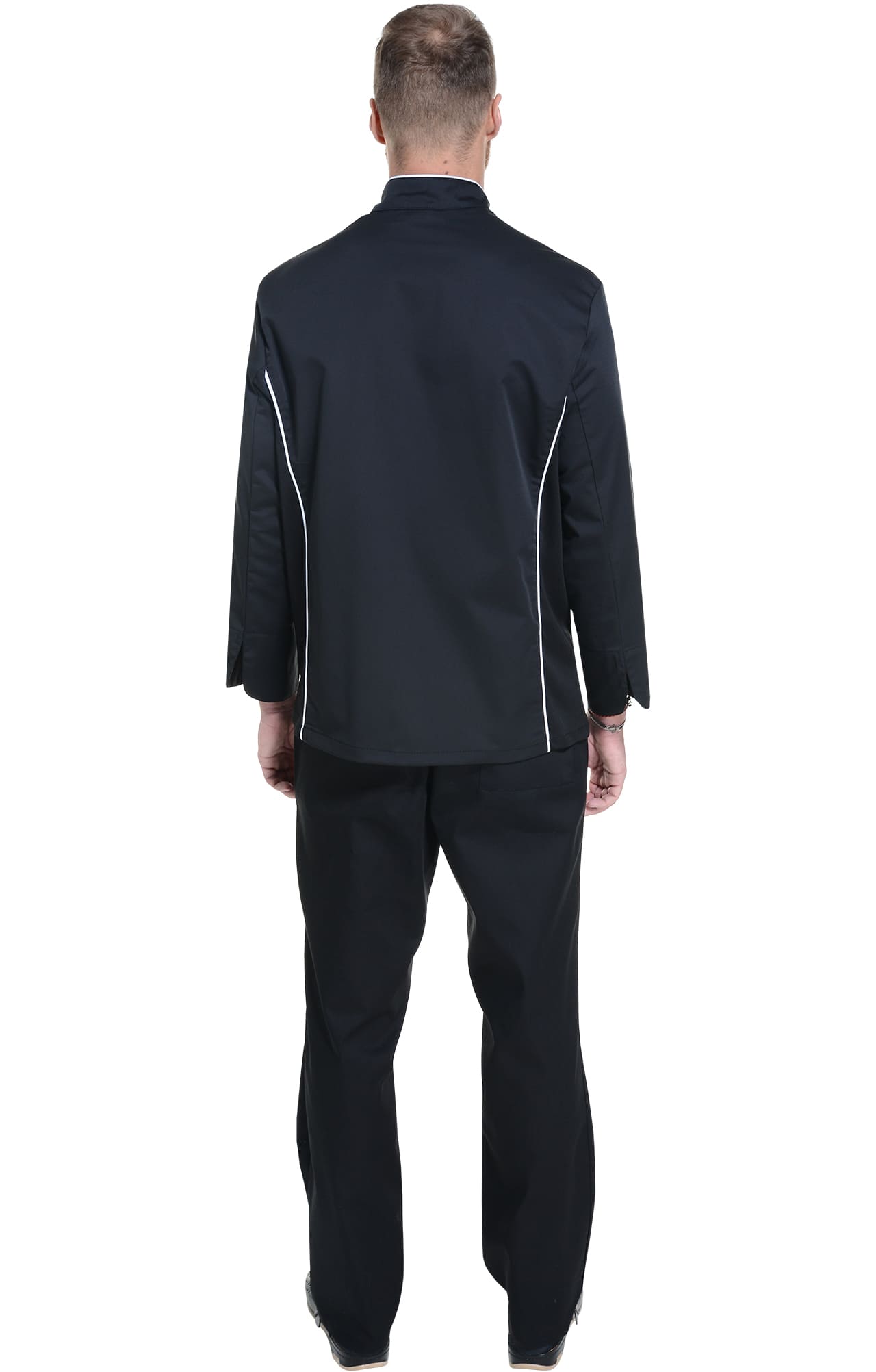 62609 Китель поварской black (черный) RICON  Повар  размер 56 (XXXL)  - Вид №4