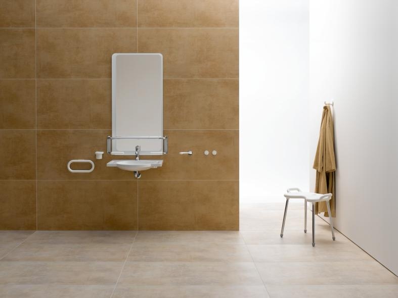 802.03.W110R Зеркальная полка белого цвета для сплошных зеркал HEWI Serie 802 LifeSystem  - Вид №5