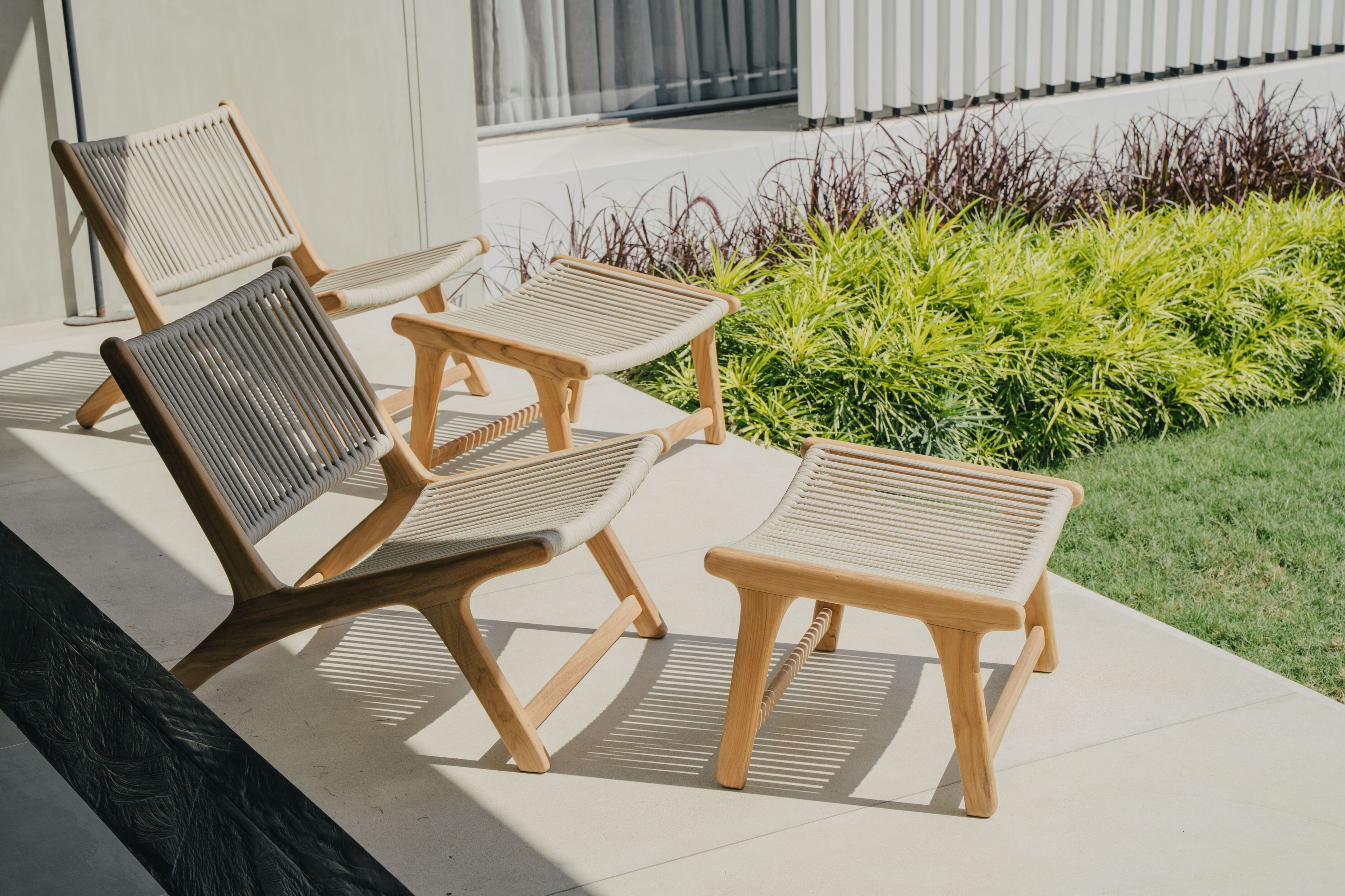 Прямоугольная подставка для ног из тикового дерева cbdesign Vienna Relax ARCH-00014755 - Вид №6