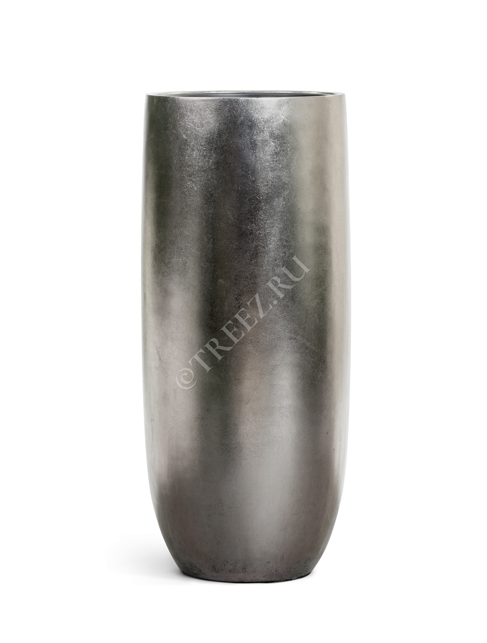 41.3317-04-014-DSL-95 Кашпо  Effectory - серия Metal - Высокий округлый конус - Стальное серебро Цветочная коллекция  - Вид №2