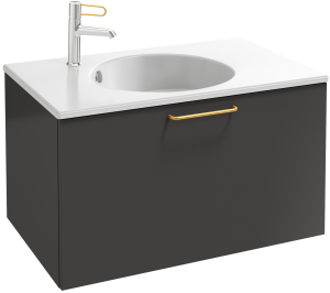 EB2512-R8-M90 Тумба под столешницу 80 см, 1 верхний ящик, золотая ручка JACOB DELAFON ODÉON RIVE GAUCHE