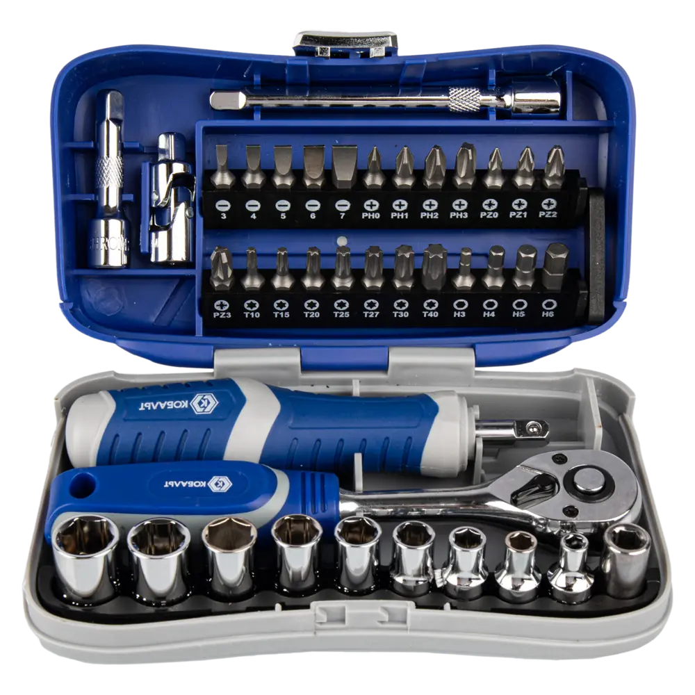 Кобальт - профессиональный набор головок и бит 39 предметов с кейсом 89374120 STLM-1572897
