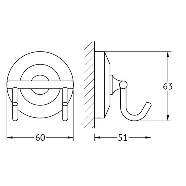 Крючок двойной FBS (Чехия) STA 002 sun-id-561606 - Вид №1