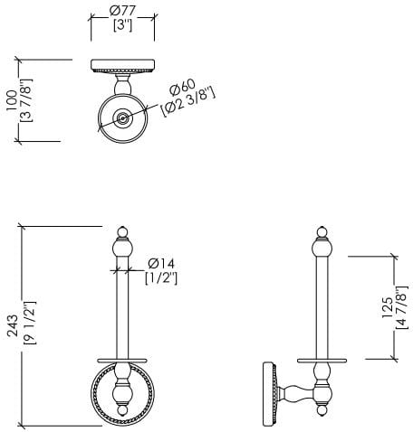 Латунный запасной держатель рулона Devon&Devon Дороти ARCH-00051922 - Вид №1