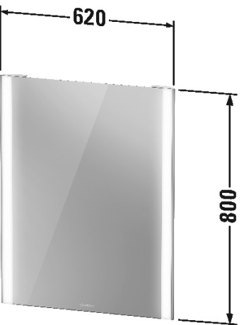 XV70310B2B2 Серии/XViu Зеркало с подсветкой Black Matt Duravit - Вид №1