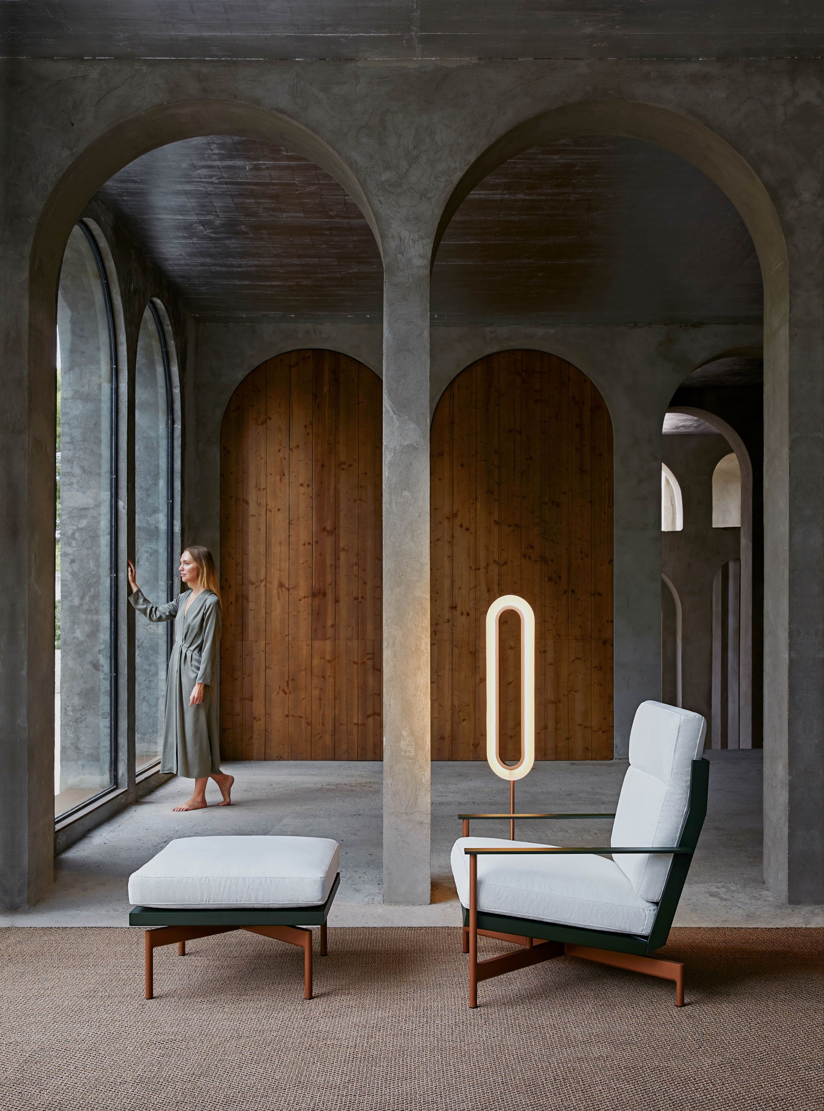 Квадратный пуф из ткани GANDIABLASCO волны ARCH-00039946 - Вид №12