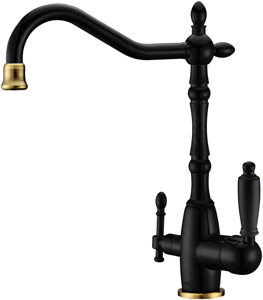 Смеситель ZorG Sanitary ZR 312-33 YF BLACK BRONZE для кухонной мойки, черный/бронза