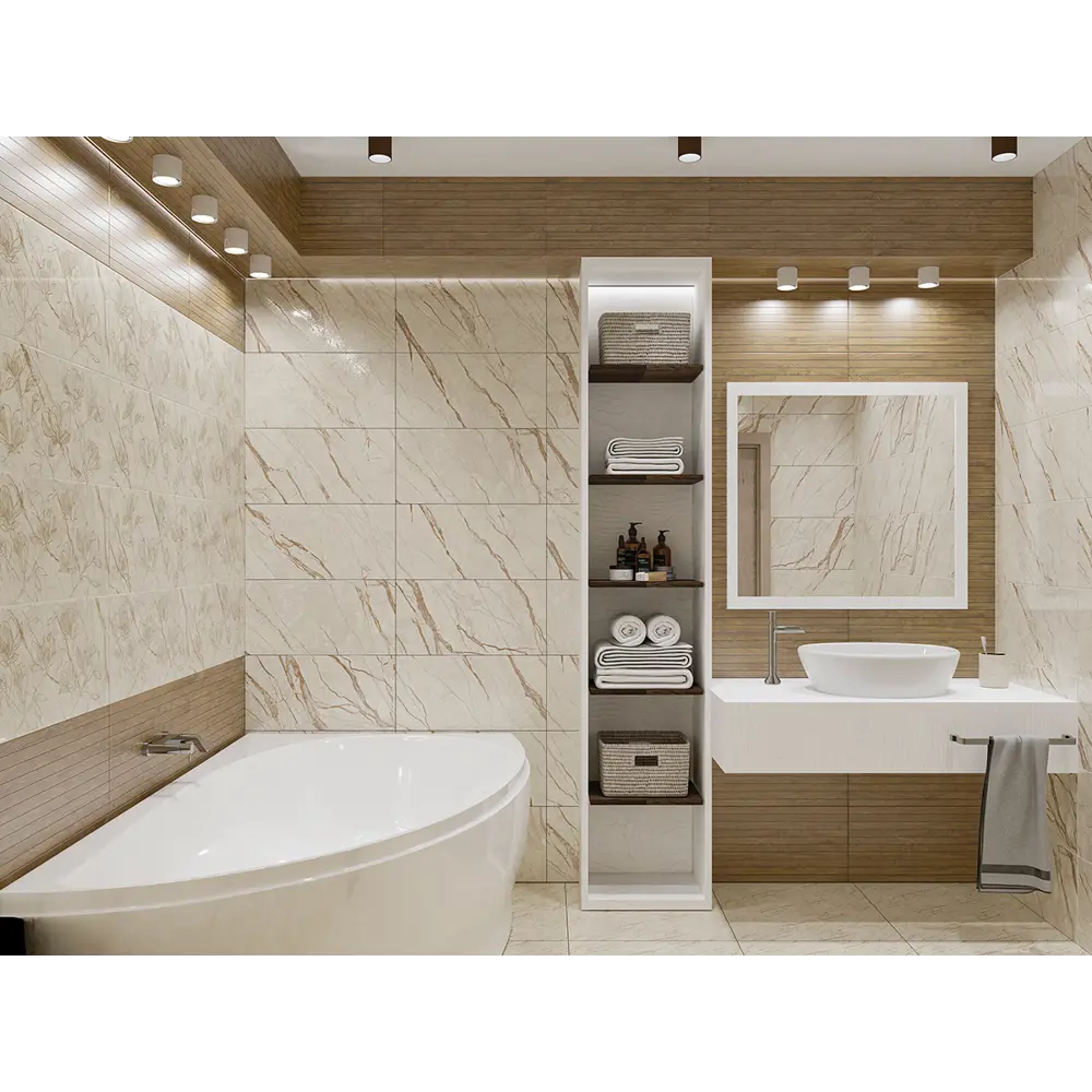 Керамогранит Azori Forest Naturale 60x60 см 1.44 м² матовый цвет бежевый мрамор 87112451 STLM-2089014 - Вид №1