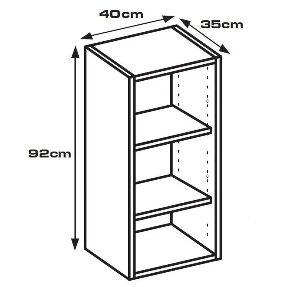 Каркас навесной 40x92x35 см, ЛДСП, цвет белый DELINIA STLM-2013915 - Вид №7