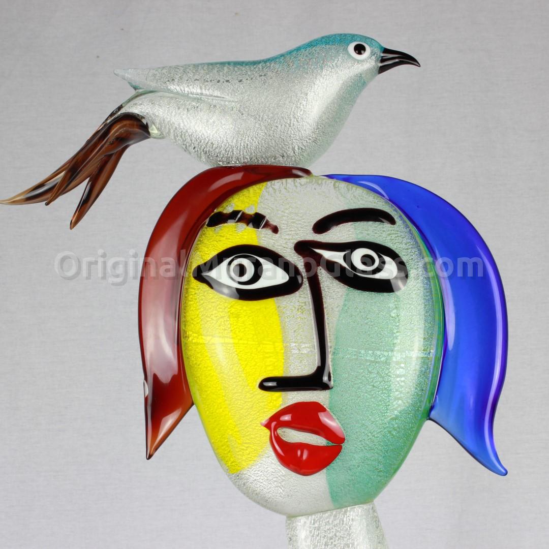378 ORIGINALMURANOGLASS Скульптура Женщина-Весна - по мотивам Пикассо -автор Alessandro Barbaro - муранское стекло OMG 30 см PICASSO - Вид №1