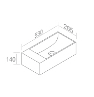 L262T3RPV3.100 Подвесная раковина прямоугольная A. e T. Italia THIN Белый глянцевый AeT ITALIA - Вид №1