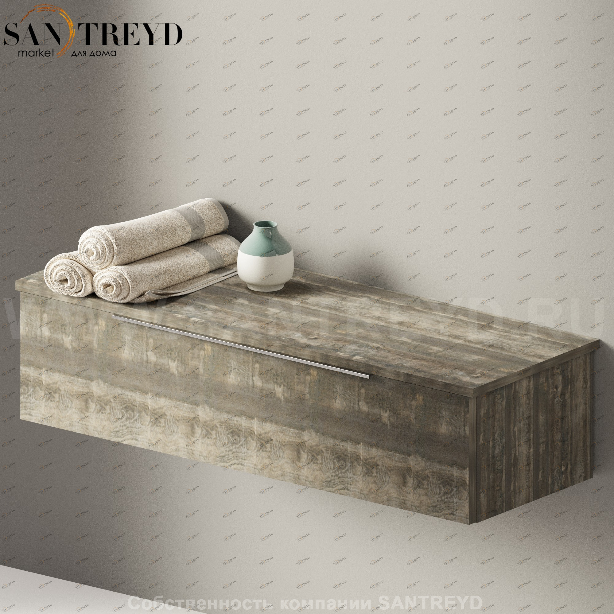 Flaminia BOX Настенная тумба 105 см с 1 ящиком BX286.WE Ceramica Flaminia BX286WE