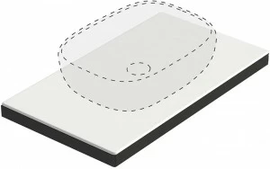 Подвесная конструкция 61х46 Белый 2086 GALASSIA Tabulae