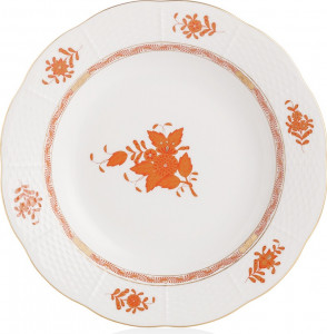 10628853 Herend Тарелка суповая 24см "Аппони" (оранжевый) Фарфор