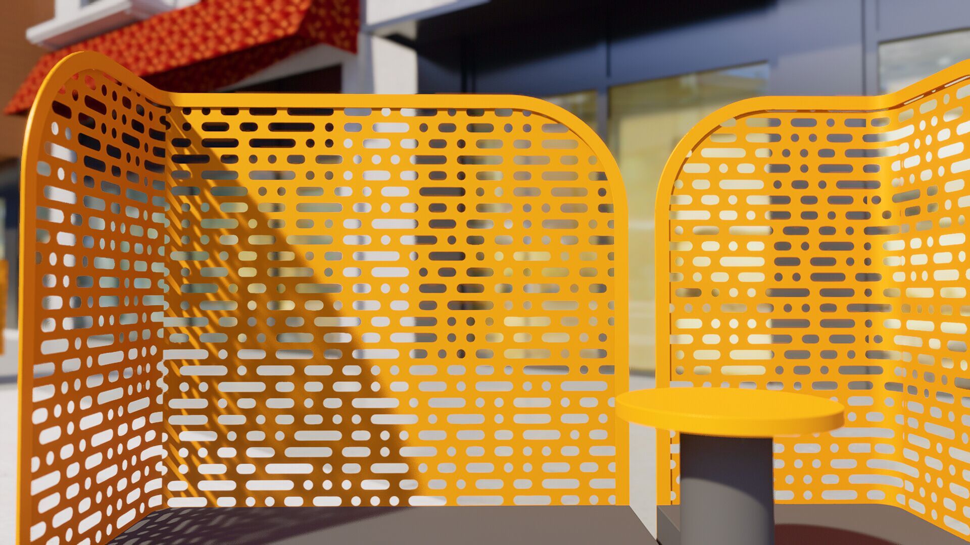 Стальная поворотная скамья со спинкой CITYSì Pivot ARCH-00061596 - Вид №11