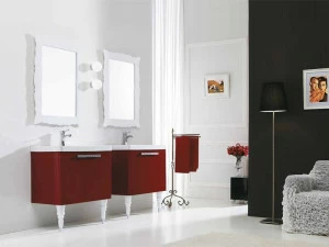 LEGNOBAGNO Лаковая тумба под умывальник с ящиками Decò