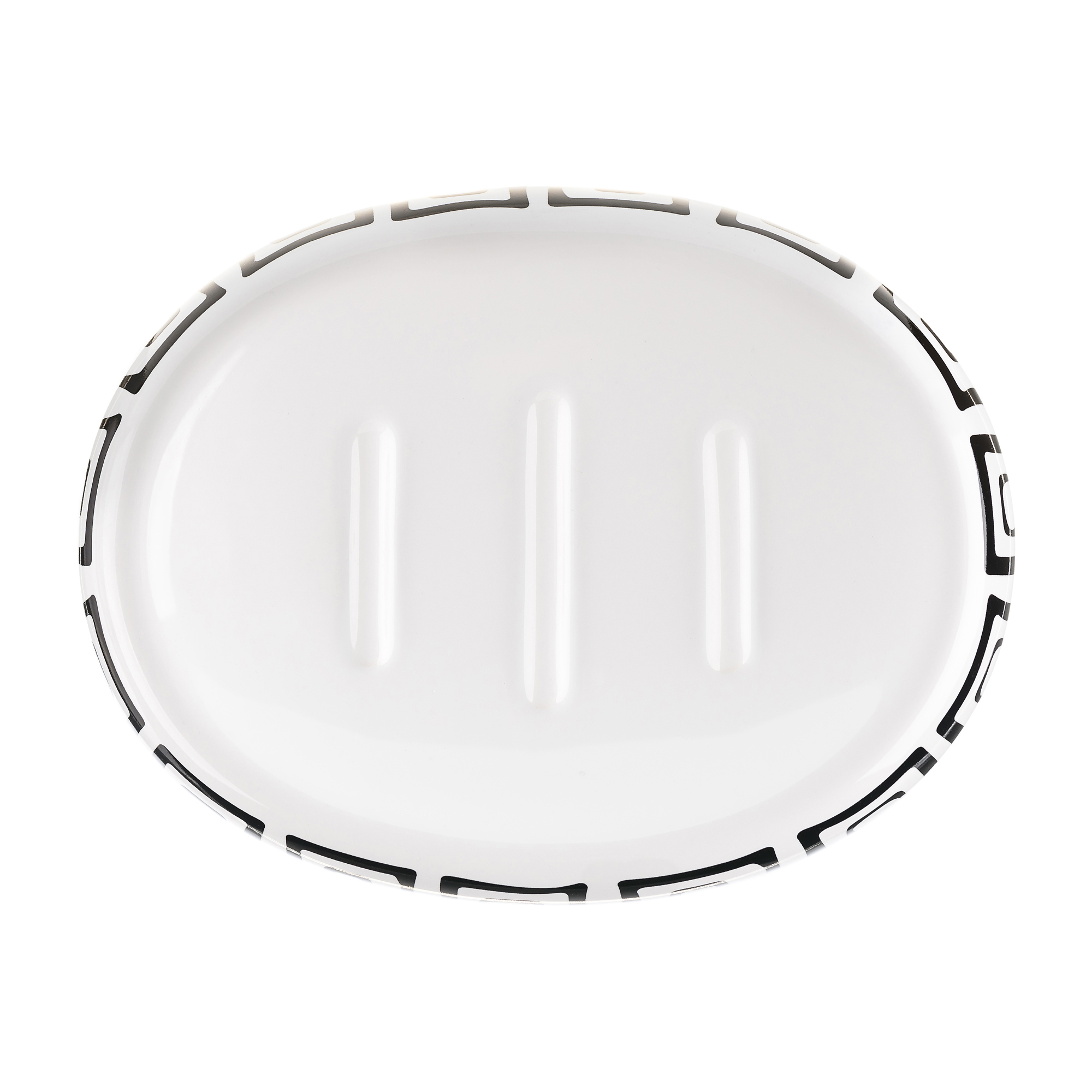 83425117 Мыльница керамика цвет белый/чёрный Nomads STLM-0041241 MOROSHKA  - Вид №2