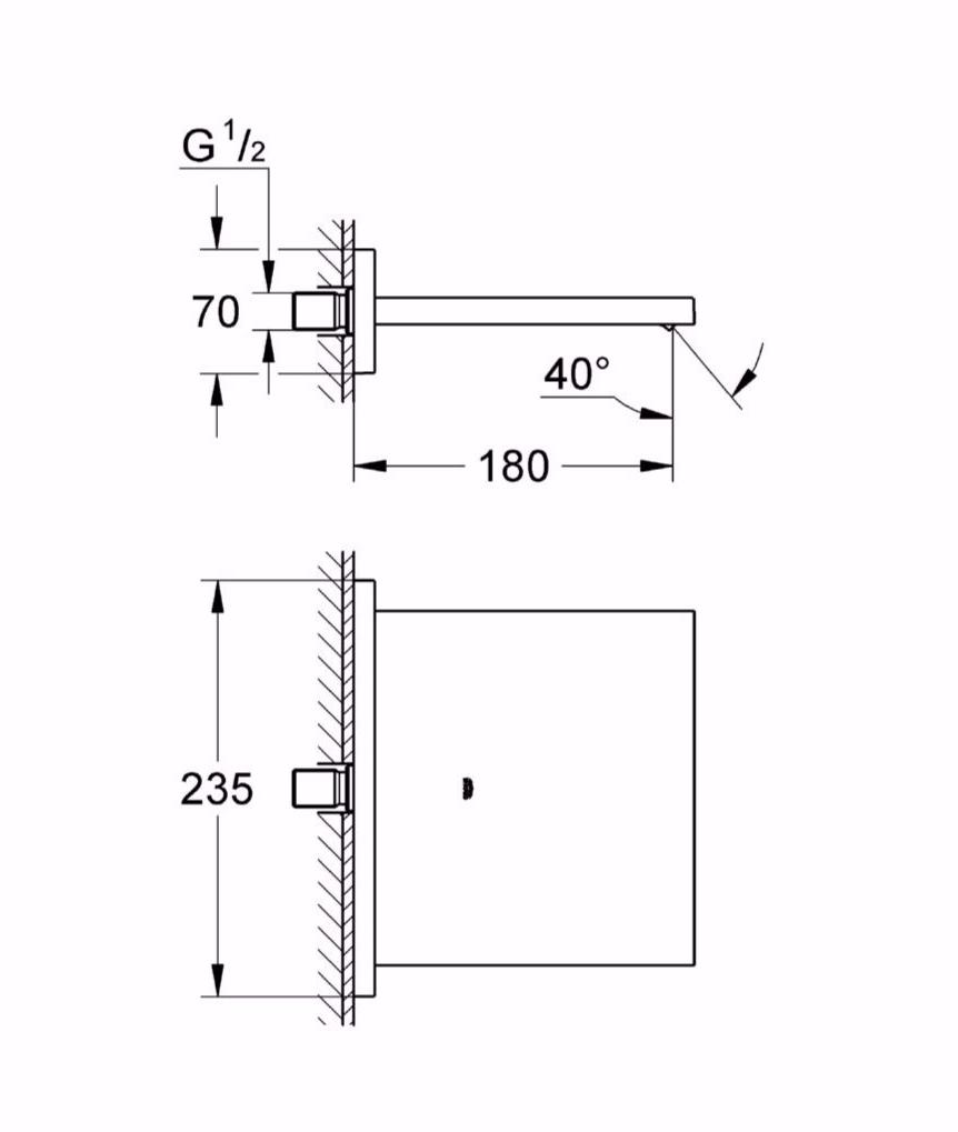 Каскадный излив для ванны и душа GROHE Allure, хром (13317000) - Вид №1