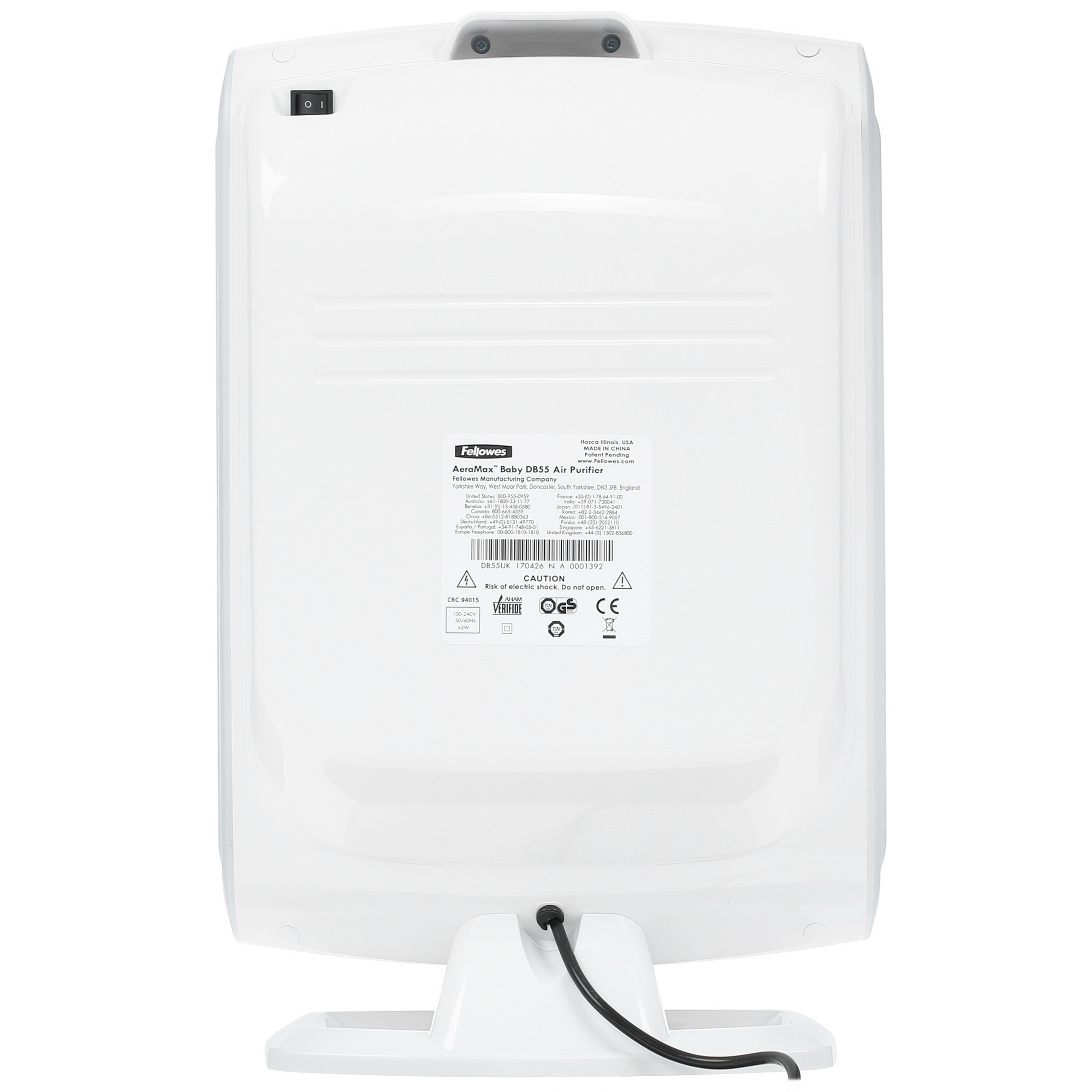 1134737 Очиститель воздуха Fellowes AERAMAX DB55 белый STDN-0139404 - Вид №5