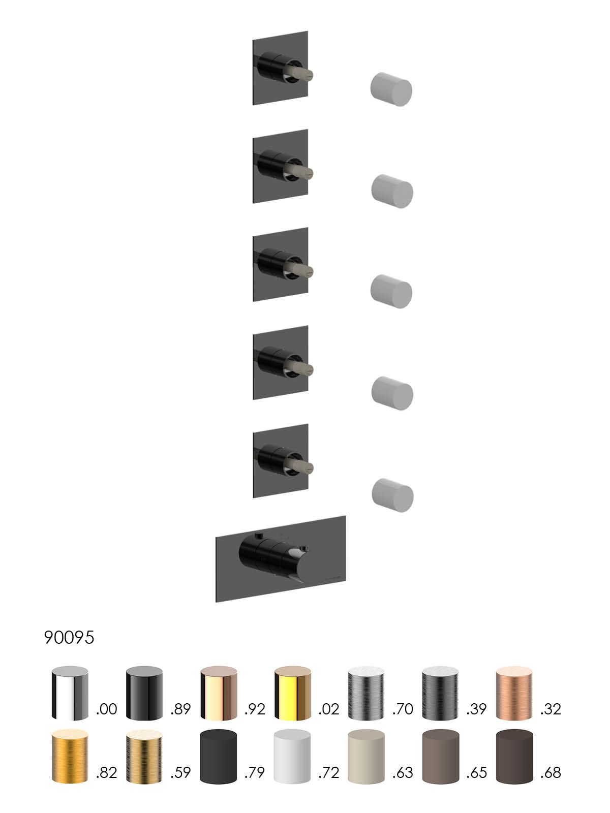 Термостатический смеситель для душа с 6 отверстиями Rubinetterie Frattini отдельная эстетика ARCH-00121846 - Вид №8