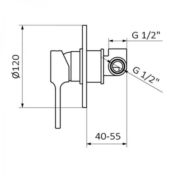47115471 PREMIUM Белый Встроенный смеситель Белый GRB MIXERS Time - Вид №1