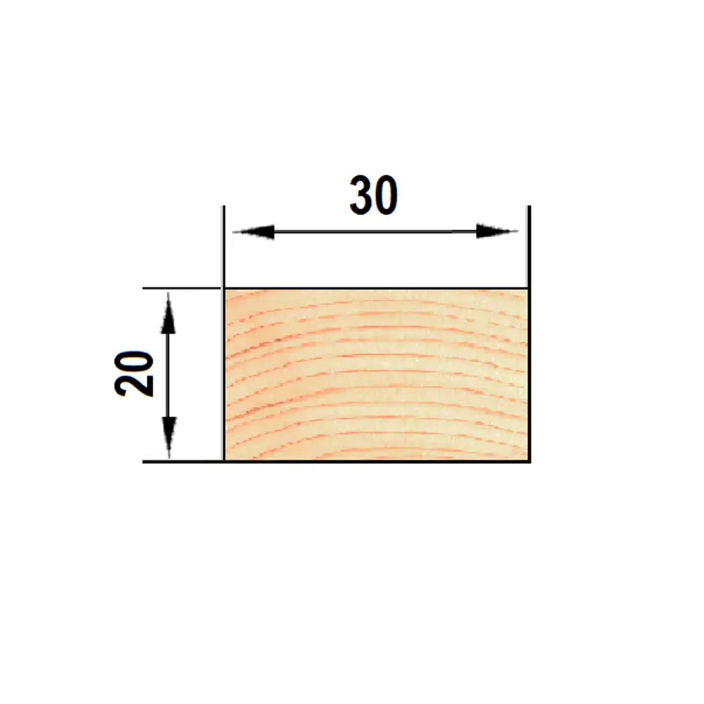 Santreyd Рейка строганая из массива сосны 20x30x1000 мм для отделки и мебели 83810443 STLM-0044605 - Вид №5