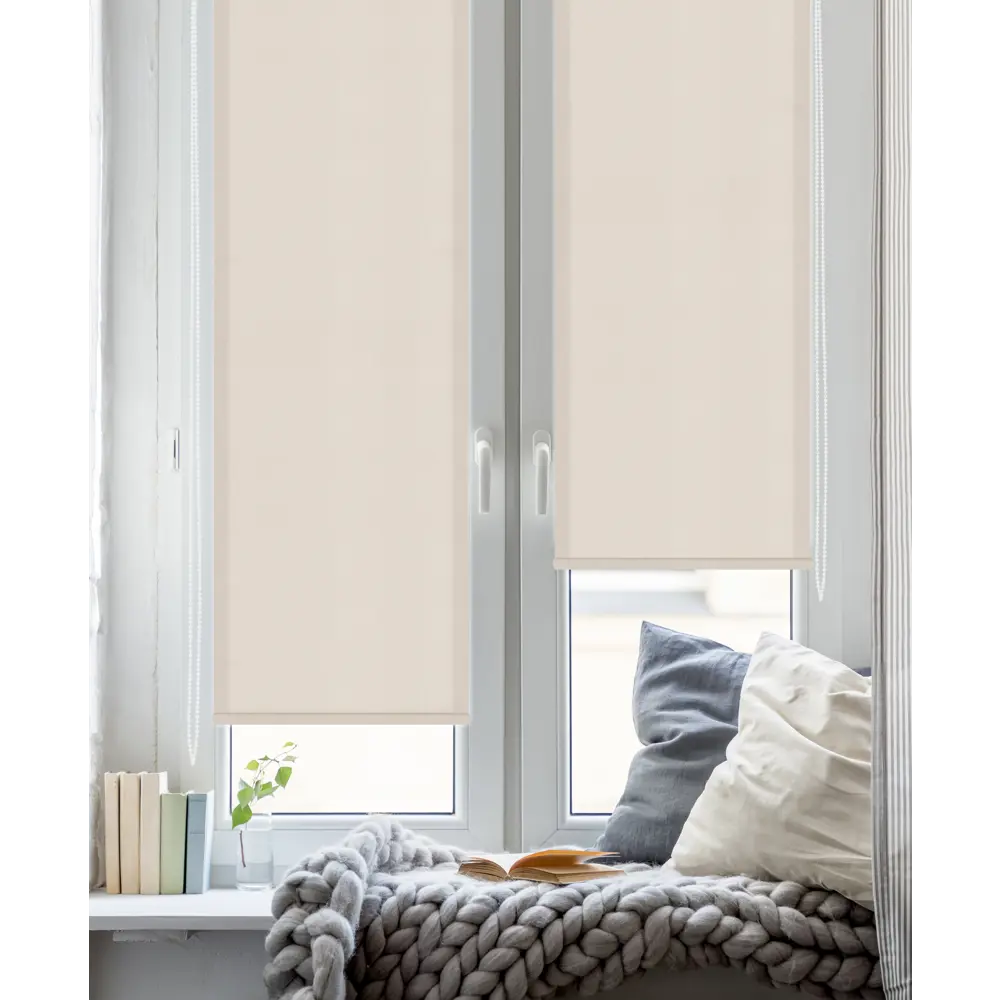 Штора рулонная Inspire Шантунг 100x160 см бежевая STLM-2124156 - Вид №5