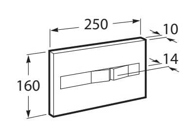 Пластиковая механическая туалетная панель управления Roca In-Wall Systems ARCH-00050214 - Вид №4
