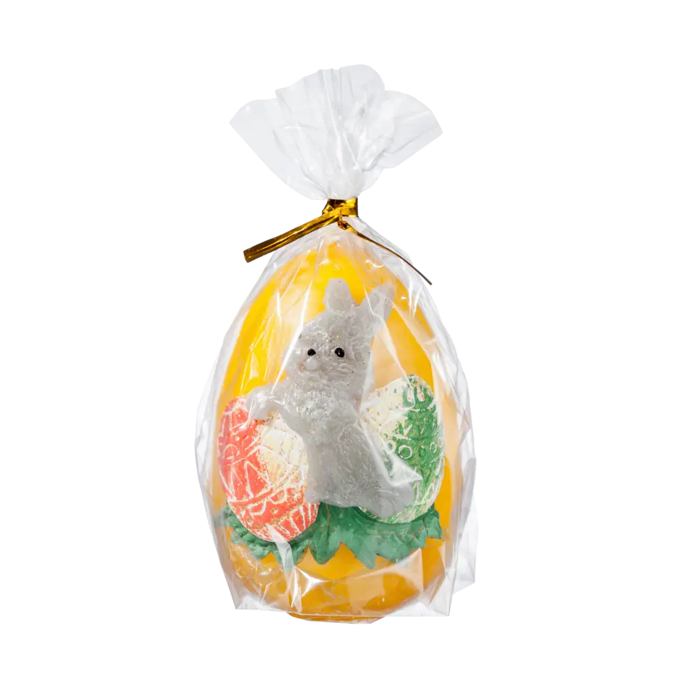 Свеча Яйцо пасхальное с аппликацией кролик цвет в ассортименте 9 см Santreyd STLM-2008176 - Вид №2