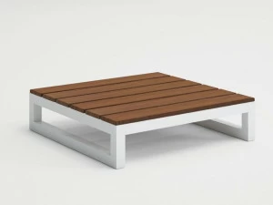 GANDIABLASCO Низкий саночный столик для сада из тика Saler teak