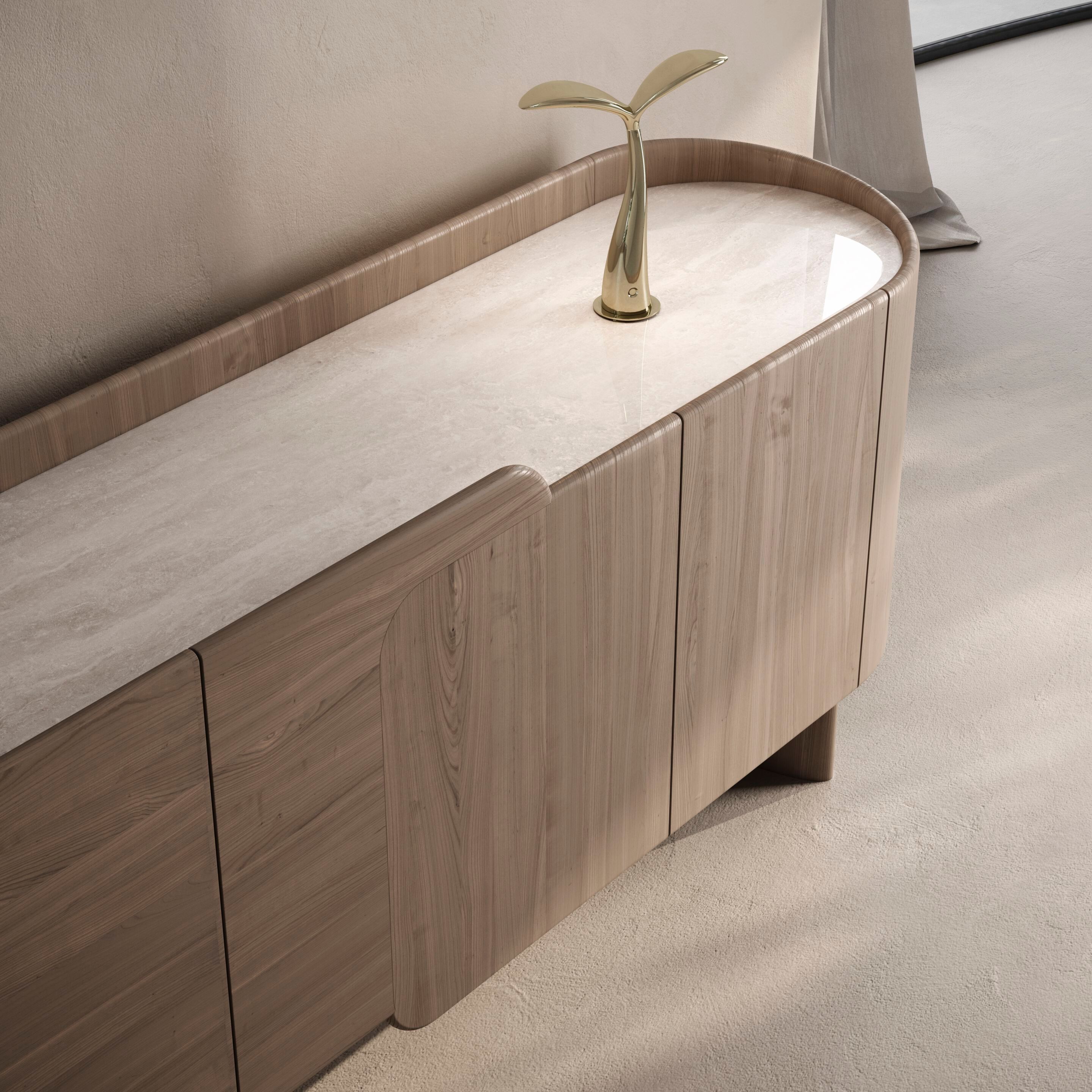 Шкаф из ясеня с распашными дверями Natuzzi Italia узел ARCH-00026421