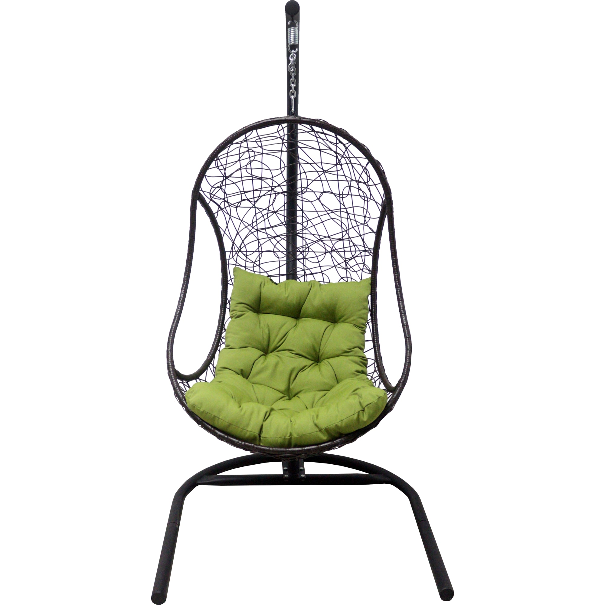 82841550 Кресло подвесное с опорой Bliss 102x200x126 см, искусственный ротанг, тёмно-коричневый/оливковый Santreyd  - Вид №1