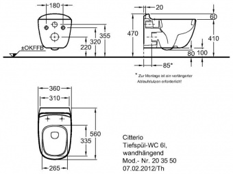 203550000 Подвесной унитаз настенный Белый Keramag  Германия  - Вид №4
