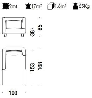 Moroso Дормез со съемным чехлом из ткани Gimme more sun-id-1428865 - Вид №1