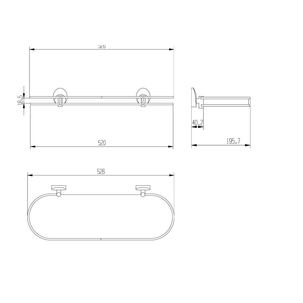 Полка Raiber R70121 стеклянная R70121 Santreyd  - Вид №2